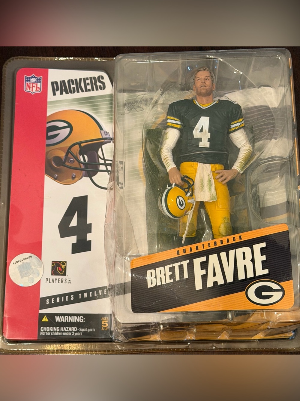 Brett Favre Green & Gold Green Bay Packers Action Figure - Collectible